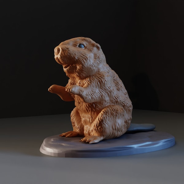 Beaver standing 3d printing STL file