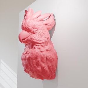 cockatoo parrot head wall mount 3d printing STL file