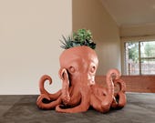 Octopus planter pot flower vase printing STL file
