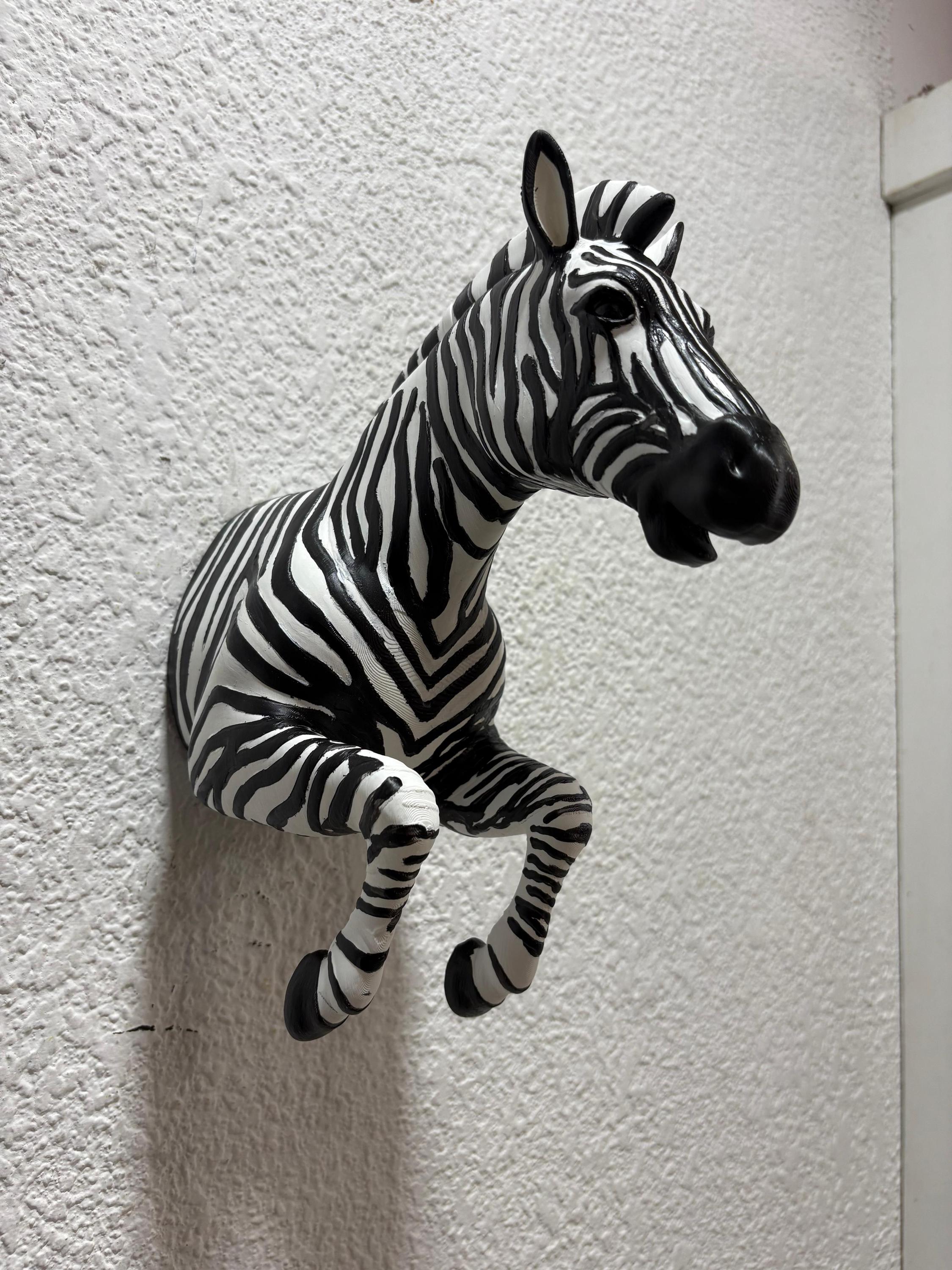 Zebra Galloping Sculpture Wall Mount 3d Printing STL File - Etsy