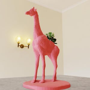 Giraffplanter kruka blomvas 3D-utskrift STL-fil