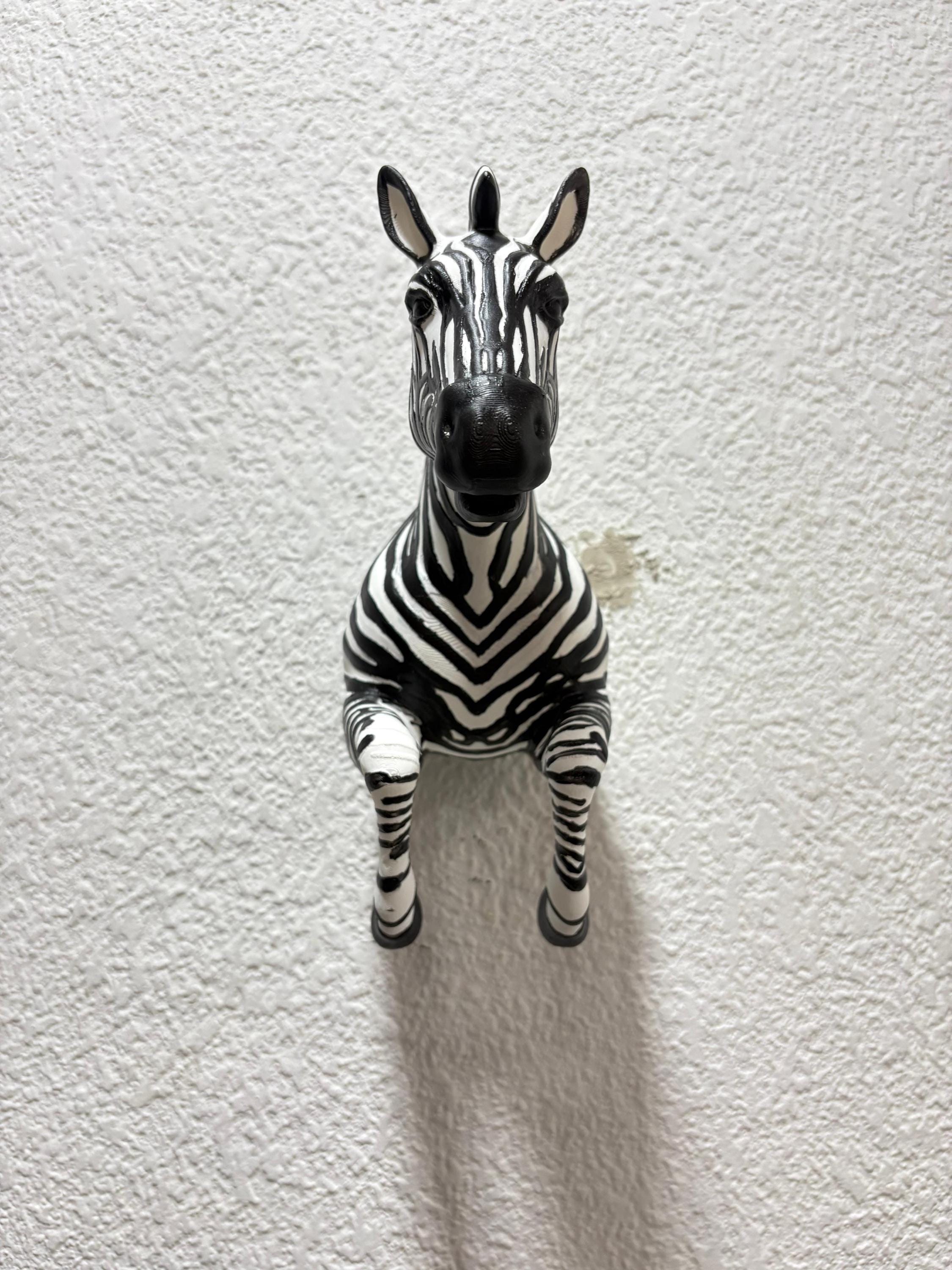 Zebra Galloping Sculpture Wall Mount 3d Printing STL File - Etsy