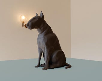 Bull terrier dog sitting 3d printing STL file