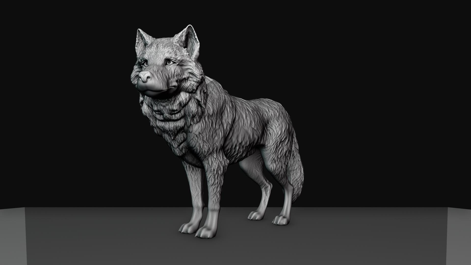 Wolf 3d Printing STL File - Etsy