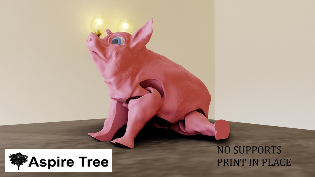 Articulated Pig Flexi Toy 3d Printing STL File - Etsy