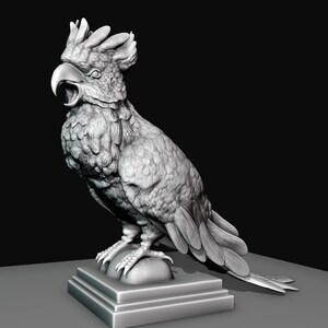 cockatoo parrot mouth open 3d printing STL file