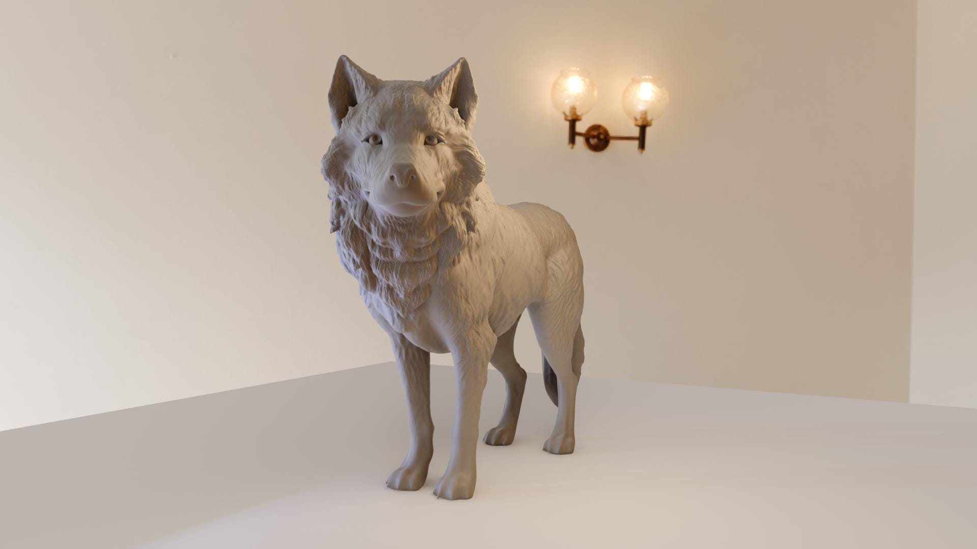 Wolf 3d Printing STL File - Etsy