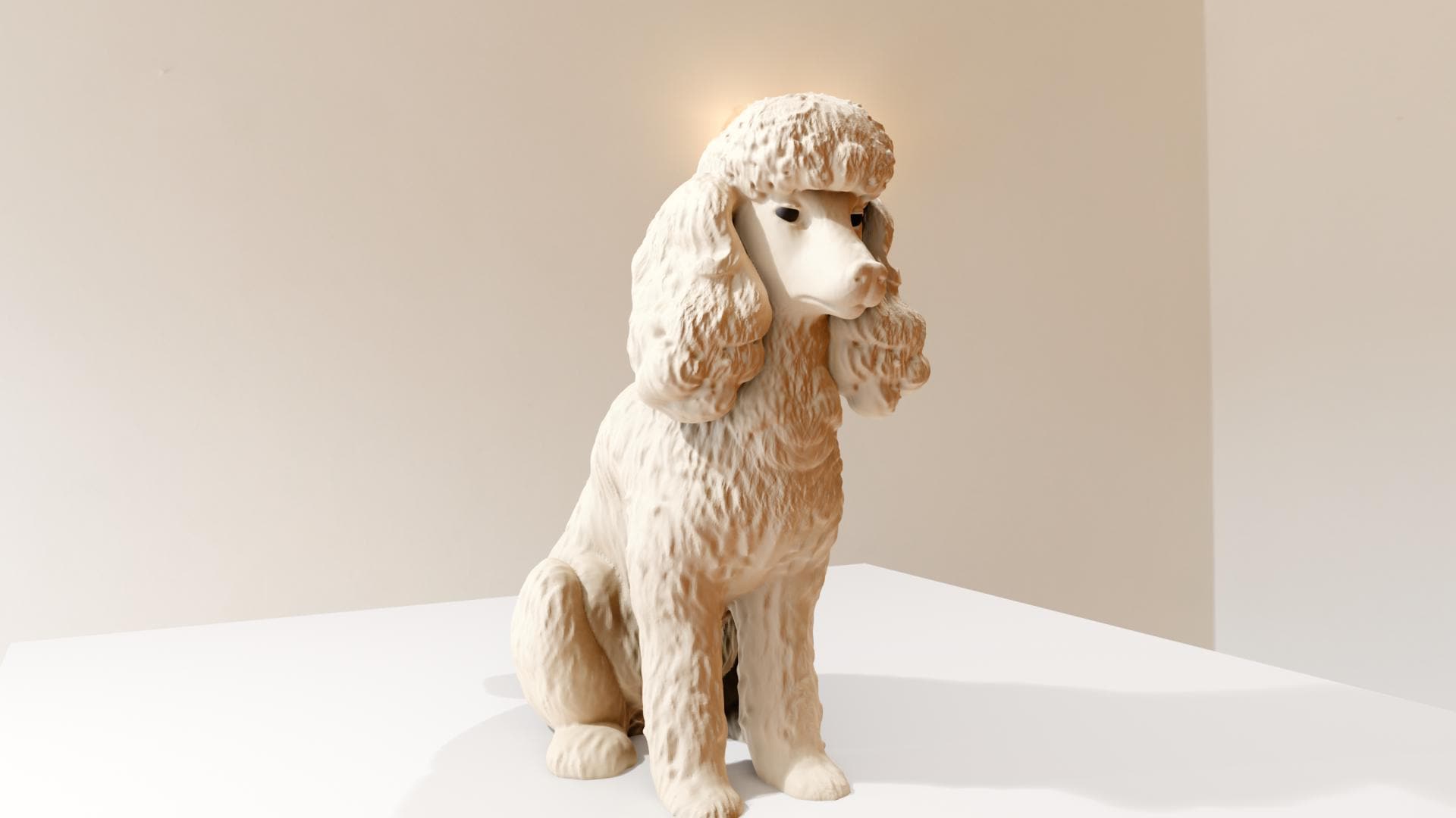 Poodle Dog Sitting 3d Printing STL File - Etsy