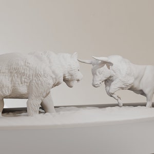 Björn- och tjurfäktnings-3D-utskrift STL-fil