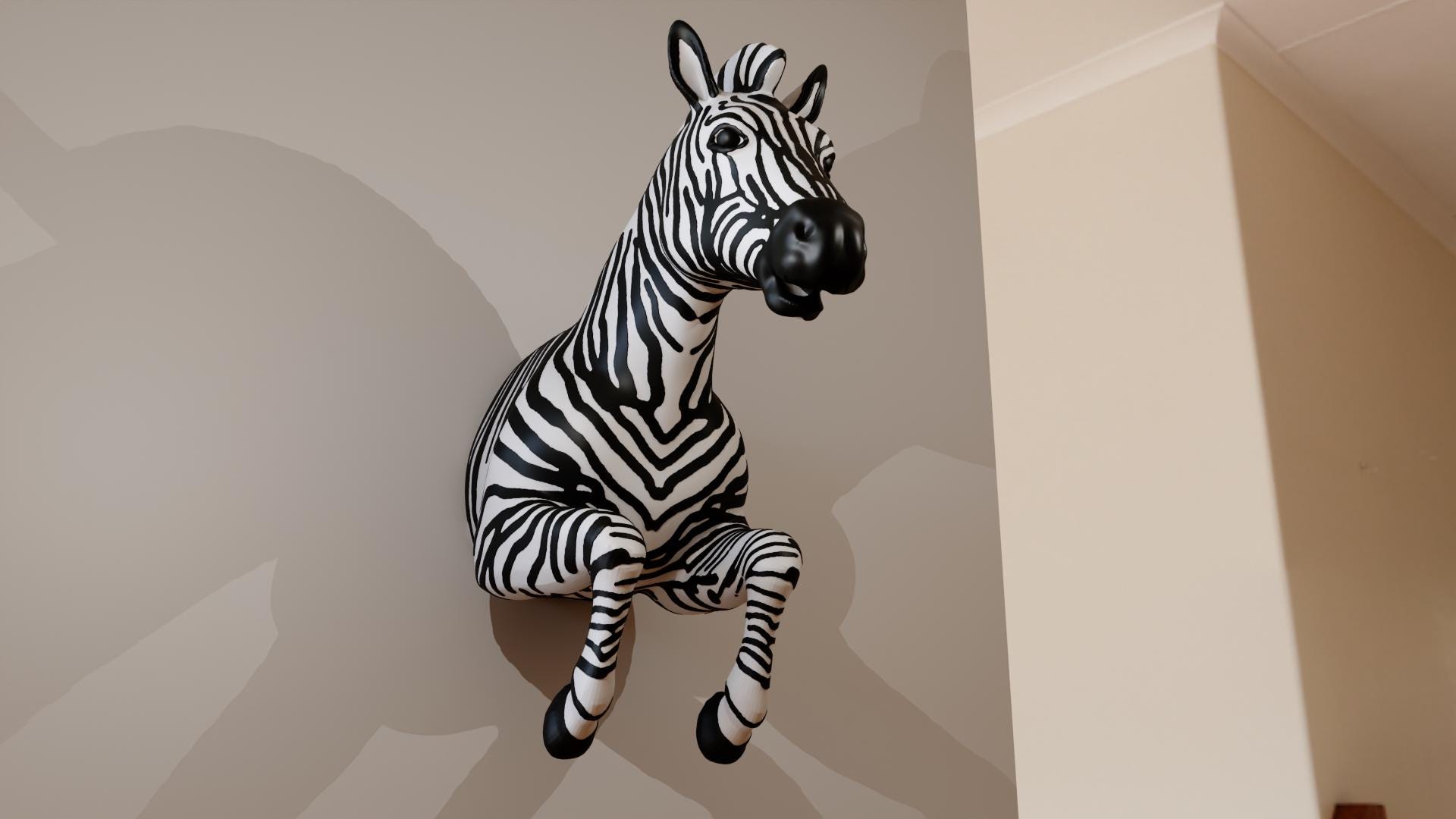 【3日間限定30%OFF／3Dアート】ZEBRAHUHN Zebra Galloping Sculpture Wall Mount 3d Printing STL File - Etsy