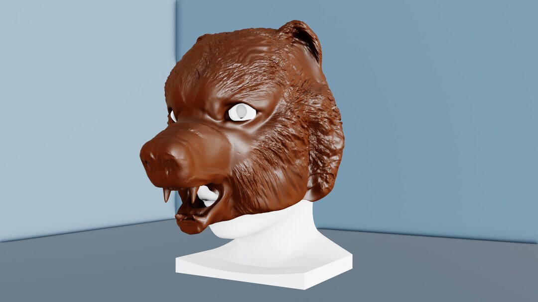 Bear Mask Wearable 3d Printing STL File - Etsy