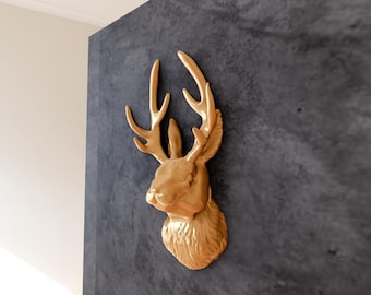 Jackelope rabbit mythical cryptid head wall mount 3d printing STL file