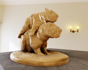 capybaras playful 3d printing STL file