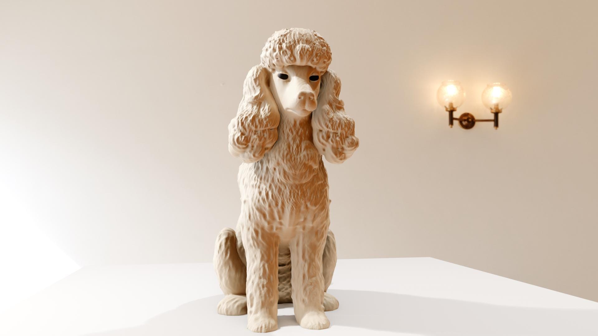 Poodle Dog Sitting 3d Printing STL File - Etsy