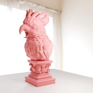 cockatoo parrot head mouth open bust 3d printing STL file