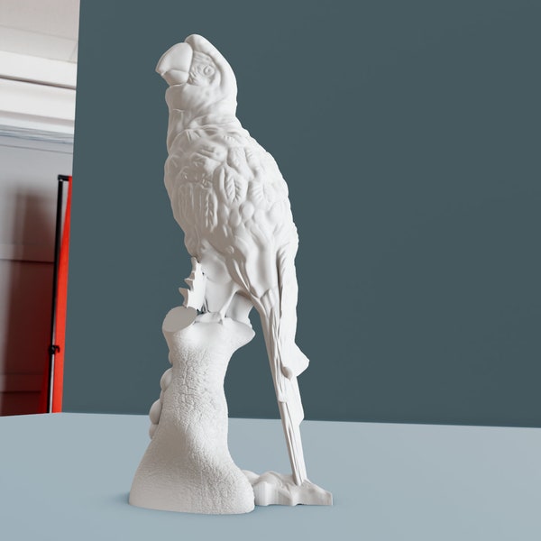 Fichier STL d'impression 3D de perroquet ara