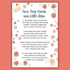 End of School Year Farewell Poem (A4 poster)