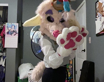Fursuit partial comes with head,tail, and paws. (The head and paws are unlined) NEED GONE