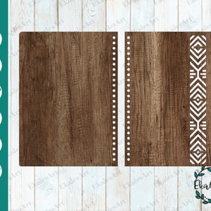 Boho Pattern Notebook Cover SVG, Spiral Notebook Cover Template, Planner A4 A5 SVG, Glowforge Journal, Laser Cut Files - Eps, Pdf, Cdr, Ai