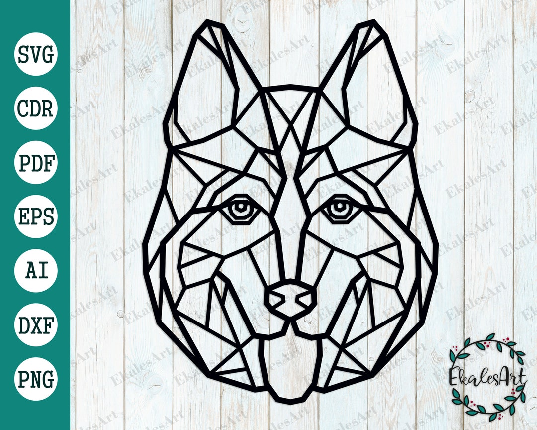 Husky SVG File, Geometric Dog Svg, Huskie Svg Cut File, Dog Face ...