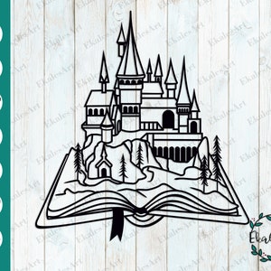 Magic School Castle SVG: Book Cut File (Digital Download)
