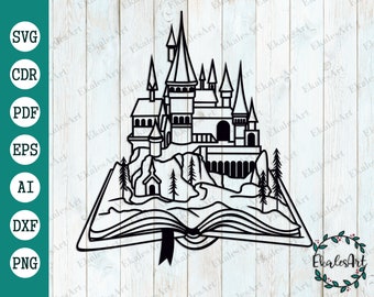 Magic School Castle SVG: Book Cut File (Digital Download)