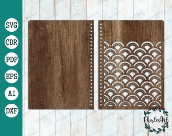 Sea Waves Notebook Cover SVG: A5 Wood, Laser Cut File (Digital Download)