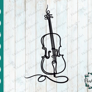 Violin sVG Datei, Musikinstrument Svg, Violin Clipart, Musik SVG, Sofort Download, Silhouette, Schablone - Vektor Eps, Pdf, Dxf, Cdr, Png