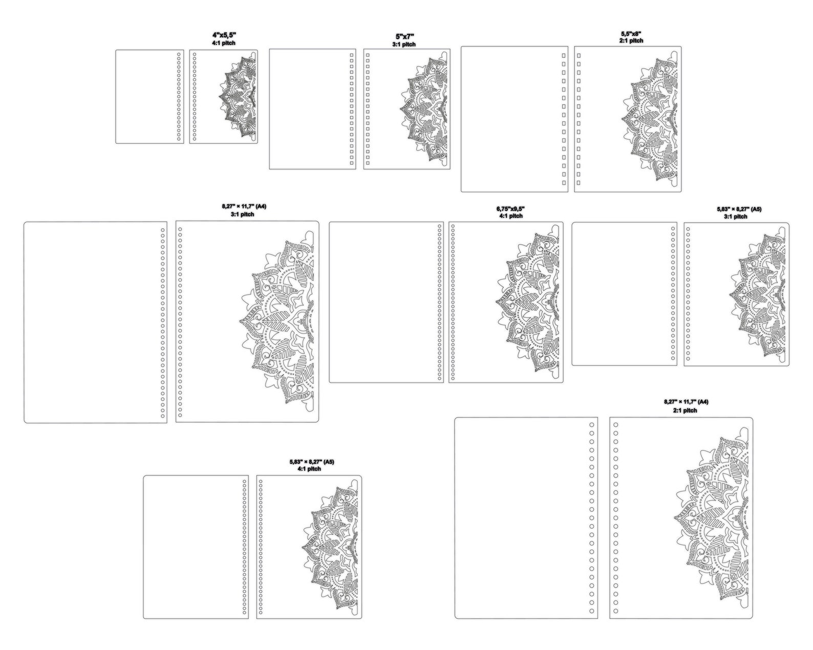 Mandala Planner Template SVG Notebook Cover Svg Planner SVG Etsy