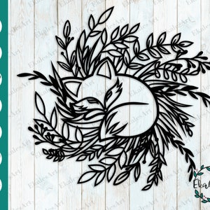 Fox SVG, Fox Monogram Svg, Fox Svg Bundle, Woodland Animals Cricut, Cute Fox Cricut, Fox Silhouette - Eps, Pdf, Dxf, Ai, Cdr, Png