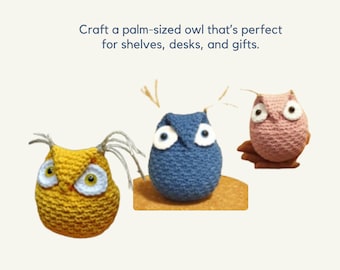 Patrón de Búho Amigurumi / Pájaro de Peluche en Espiral / Instrucciones en Hebreo / Nivel Avanzado / Formato PDF / Descarga Instantánea