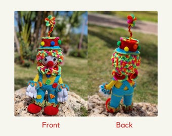 Crochet Clown Pattern with Video Tutorial | Detailed PDF Tutorial | Advanced Crochet Amigurumi Doll | Instant Download Doll Pattern