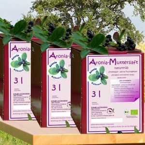 3 x 3l organic aronia juice 2023 mother juice direct juice Kühnerts-Hofladen Saxony image 1