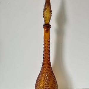 Empoli - Vintage Amber Carafe Italian Glass, 1960s