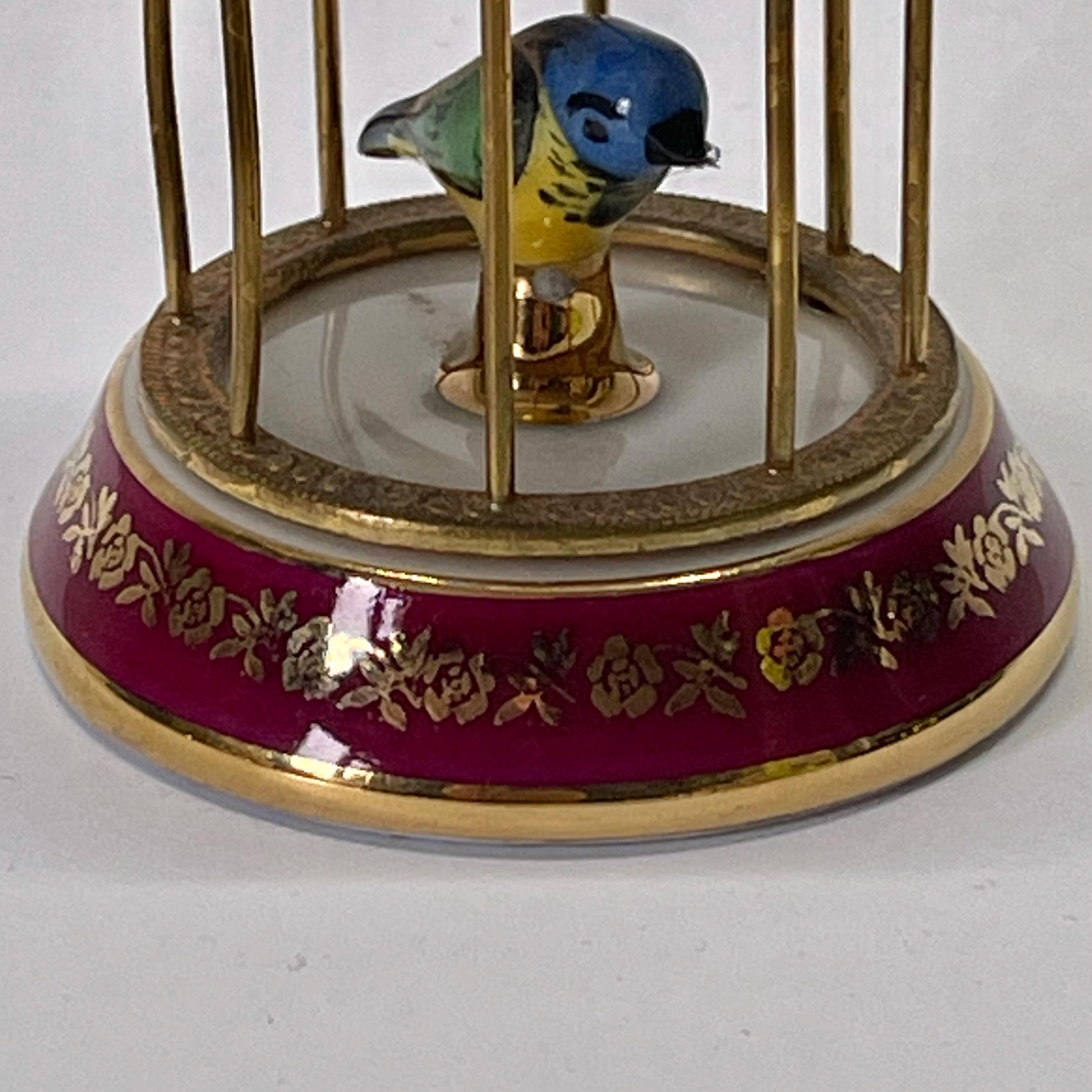 コレクター向けリモージュ フランス - 磁器「鳥かごの中の鳥」 - 1970