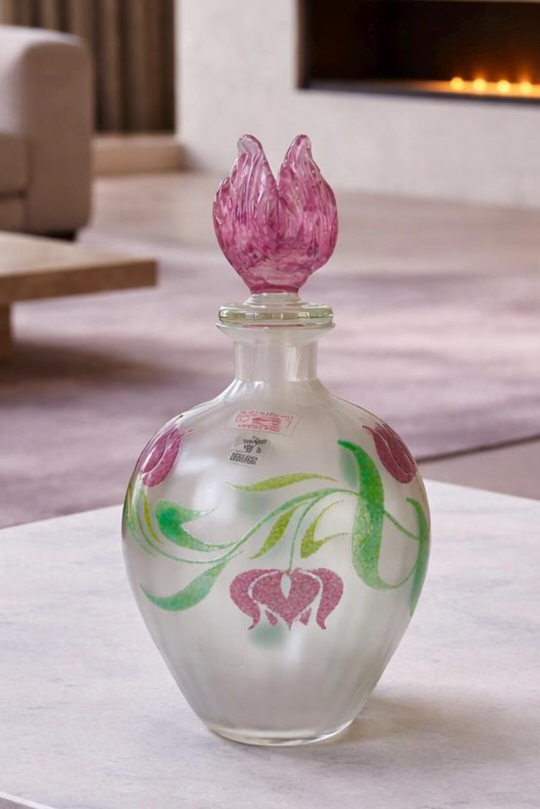 【希少】ムラーノガラス デキャンタ（Vetri Murano） Salvadri Vetri Murano - 蓋付きフラワーデキャンタ - Etsy 日本