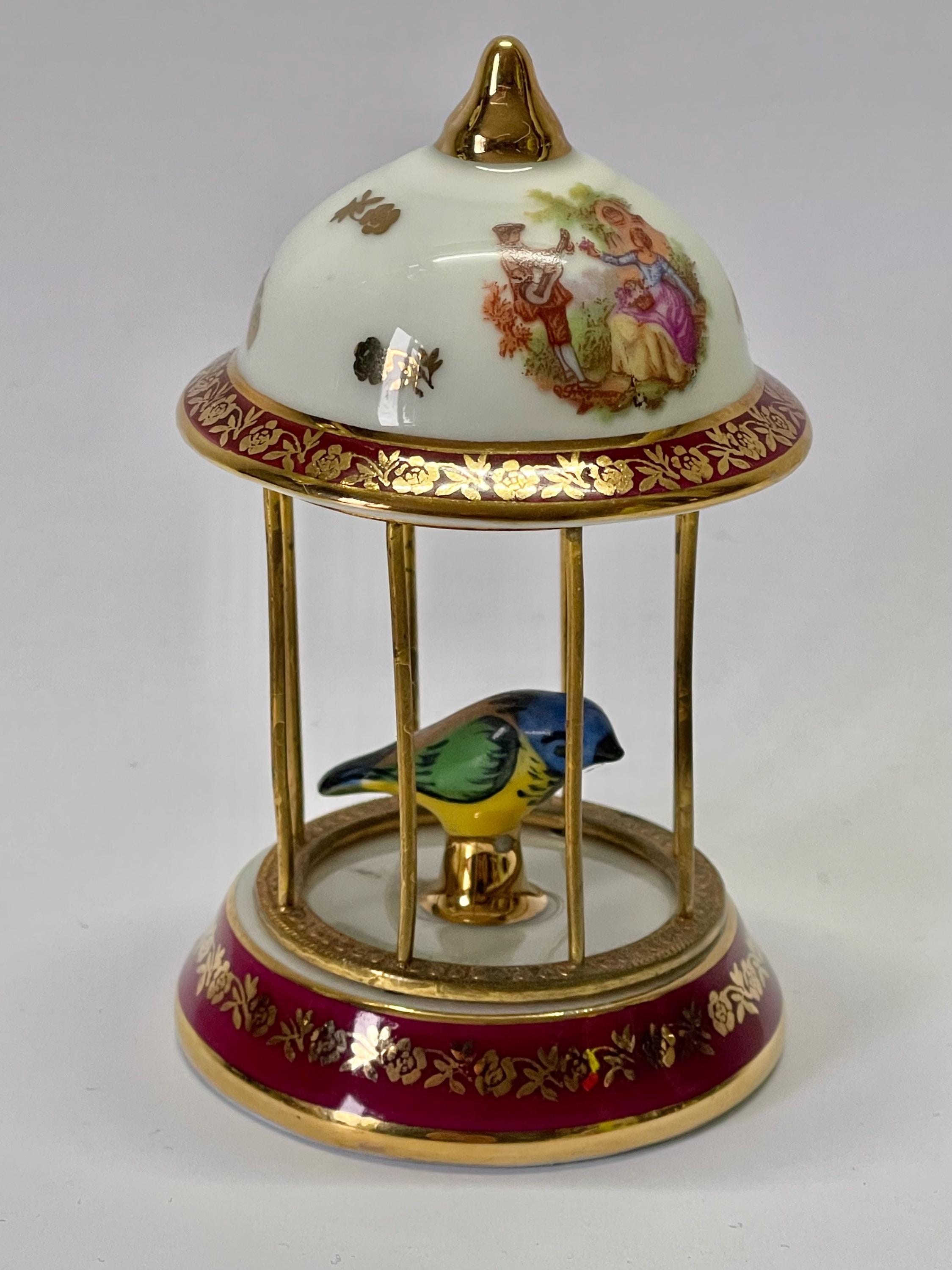 コレクター向けリモージュ フランス - 磁器「鳥かごの中の鳥」 - 1970