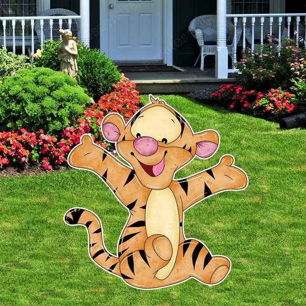 baby tigger cutouts standees  yard decor lifesize cutout yard sign birthday party decor cuties baby shower decor party props centerpieces