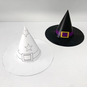 Printable Halloween Witch Hat, Witch Hat Craft, Halloween Activity, Halloween Craft, Instant Download, Digital Download Witch Hat