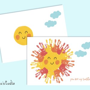 Mother&#39;s  Day Printable Handprint keepsake gift, instant download, Preschool craft, Handprint mom mum mommy grandma, DIY gift, kids activity