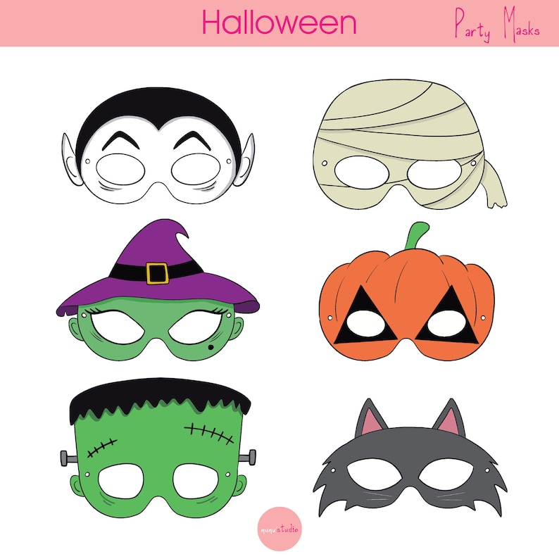 Halloween Masks, Printable Halloween Masks, Halloween Costume ...