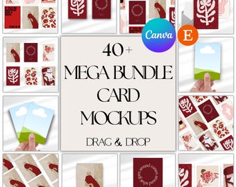 Canva Card Mockup Bundle: 40+ Editable Templates (PDF Download)