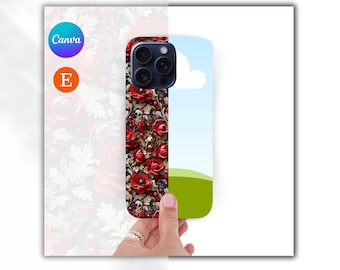 Handyhüllen Mockup Vorlagen: Canva iPhone Mockups (Digitaler Download)