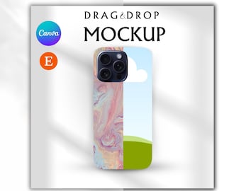Minimalistische Handyhülle Canva Mockup Vorlagen (Digitaler Download)