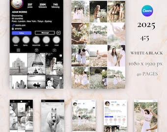 2025 Instagram Mockup Templates: Social Media Canva Mockups (Digital Download)