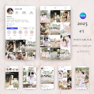 Instagram Mockup Templates 2025: Social Media Canva Mockups (Digital Download)