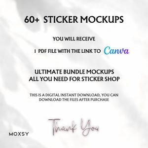 Received Sticker 60+ Sticker Mockup Mega Bundle: Editable Canva Templates (digital ...
