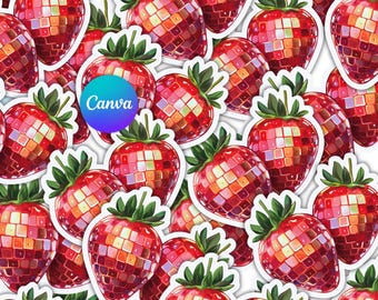 Sticker Mockup: Canva Sticker PNG, 8 Layout Options (Digital Download)