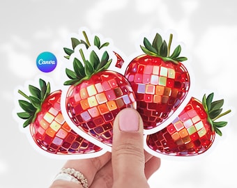 Sticker Mockup: Hand Holding Stickers Canva Template (Digital Download)