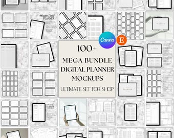 100+ Digital Planner Mockup Templates: Canva Editable (PDF Download
